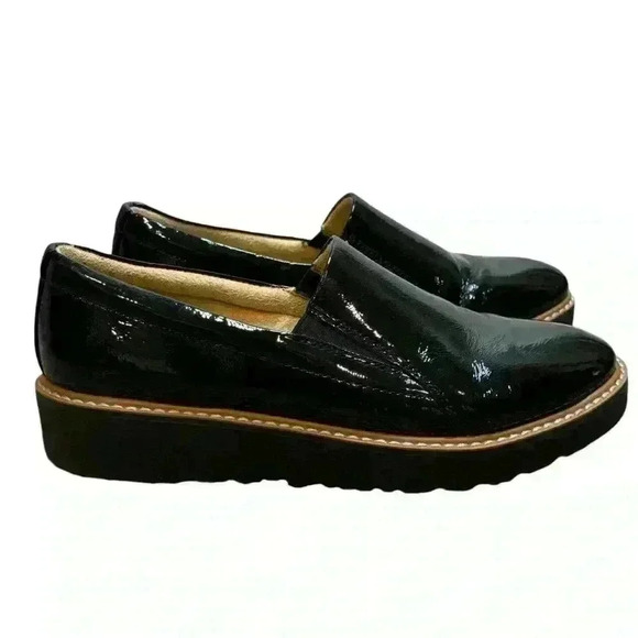 Naturalizer Effie Platform Loafers Slip On Patent Leather Black Womens Size 6 - Picture 4 of 6